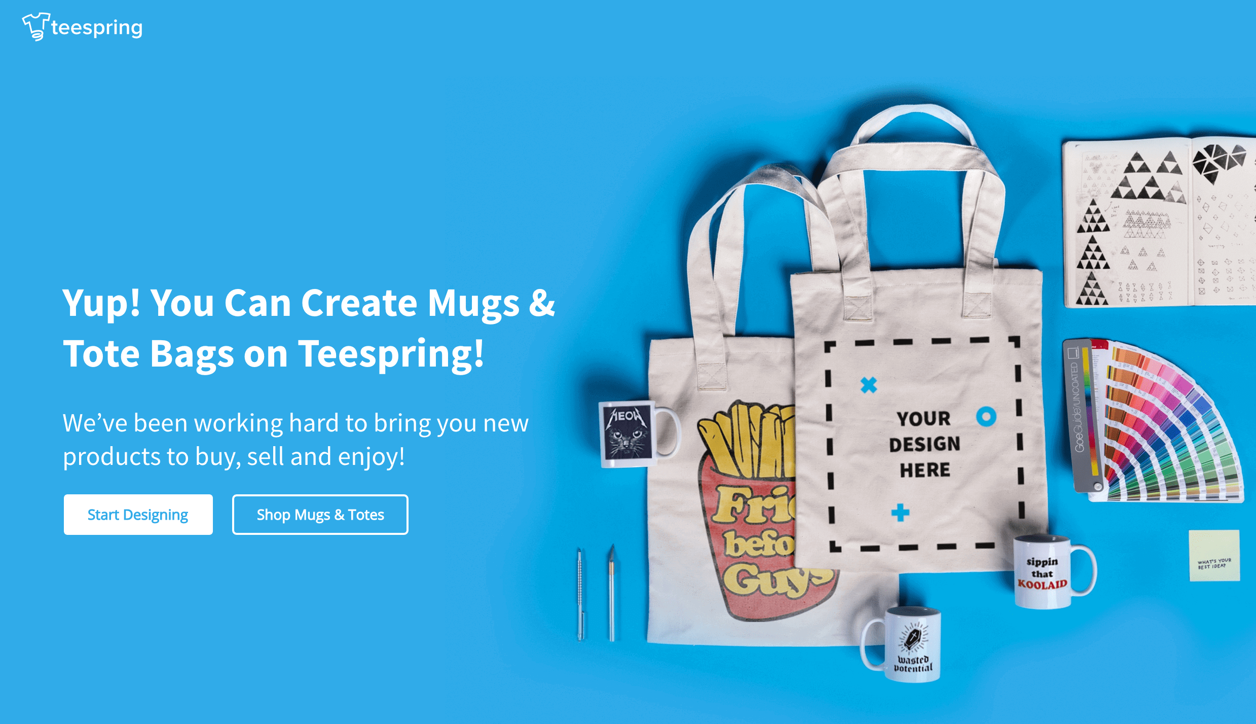 Teespring Mugs and Totes