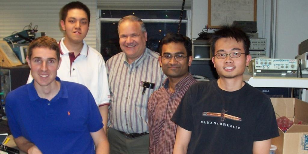 My RF electronics lab group with Prof Wes Swartz, Cornell ECE