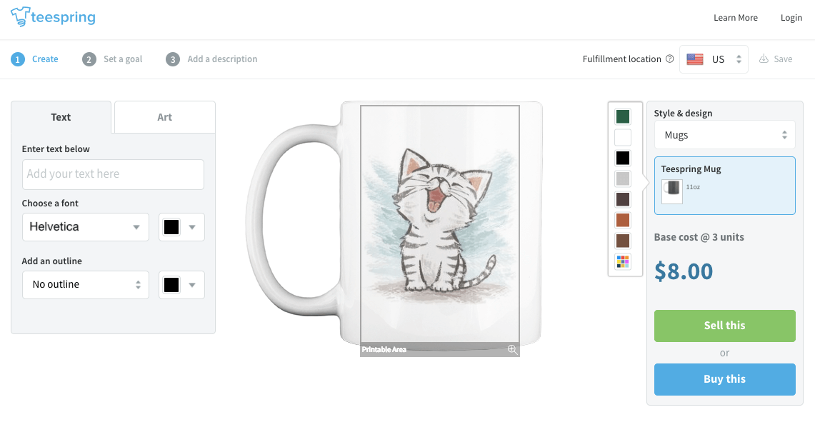 At Teespring (YC W13), I led roadmapping and execution in fulfillment, new product categories, checkout, and Fabrily acquisition
